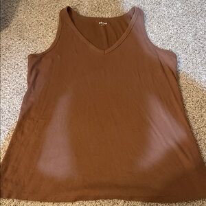Brown V-Neck Women's Tank
